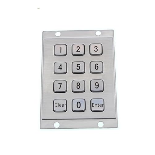 屋外スマート宅配ロッカー用12キー3x4工業用ミニステンレススチールテンキーパッド(Matrix,Clear and Enter) SBNEFEFDS-CA196032
