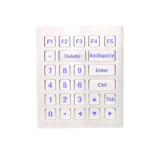 26 キー頑丈なステンレス鋼のキーパッド防水キオスク ATM 自動販売機用破壊行為防止(Layout 1 Backlight) SBNENECCS-6D3B349B