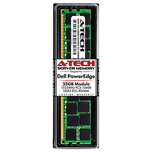 A-Tech 32GB HP A0R61A - DDR3 1333MHz PC3L-10600R ECC Registered RDIMM 240-Pin 4Rx4 1.35V - シングルサーバーメモリ RAMスティック (A0R61A-ATC) ARS379
