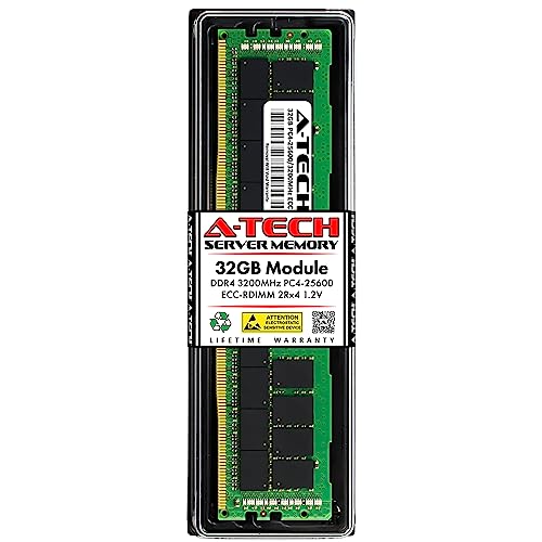 A-Tech 32GB RAM 交換用 Cisco UCS-MR-X32G2RW-M= | DDR4 3200MHz PC4-25600 ECC RDIMM 2Rx4 1.2V 288ピン レジスタード DIMM メモリモジュール UCS-MR-X32G2RW-M=-ATC