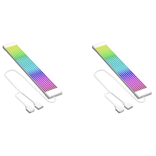 Wsikafxn 2X RGB 電源延長ケーブル ARGB 電源延長ケーブル 5V 3ピン RGB LED ライト ストリップ バー PC ケース用