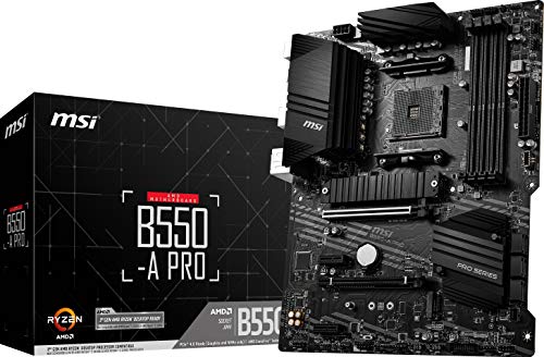 MSI B550 A PRO ProSeries マザーボード (AMD AM4 DDR4 PCIe 4.0 SATA 6Gb/s M.2 USB 3.2 Gen 2 HDMI/DP ATX)