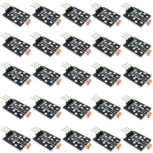 Rasbee 25個 KY-018 フォトレジスタ モジュール UNO MEGA AVR PIC 用 ky018 並行輸入品 フォトレジスタモジュール 光抵抗センサモジュール 光検出 RSN1866369Q