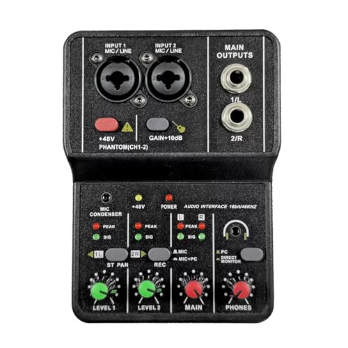 Jazuaiao コンピュータポッドキャスティングおよびボーカル用の2チャンネルメタルサウンドカード、リアルタイムUSBサウンドカード付き