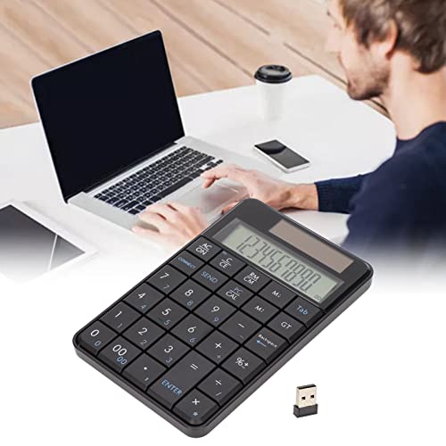 SustVita USBディスプレイ付き数値キーパッド、29キーワイヤレスナンバーパッド、ラップトップ用の人間工学に基づいたデザイン、プラグアンドプレイ、自宅とオフィスでの使用に最適 SustVitae68z549hgc