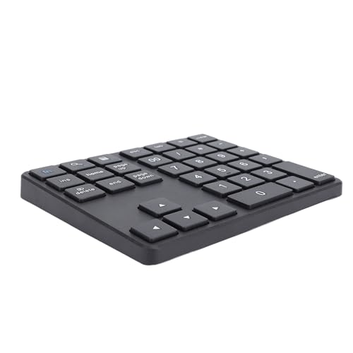 J-ouuo ワイヤレス数字キーパッド 35キー 多機能電卓ボード /Bluetooth5.0/3.0 3モード切替 充電式 Type-C 広い互換性 省電力自動スリープ OS X スマホ PC ノートパソコン デスクトップ タブレット対応 (黒) J-c623yhz8lg-12