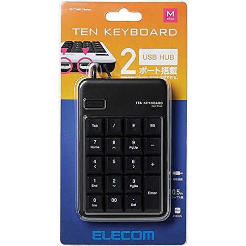 IT-CEO エレコム 2ポートUSB2.0ハブ付テンキーボード/Mサイズ/メンブレン/ブラック TK-TCM012BK KTEC-ds-1708428