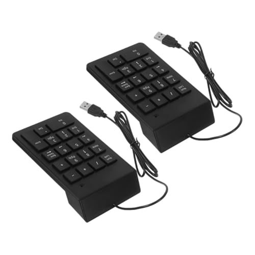 BRIGHTFUFU 2個のusb数字パッド有線数字キーパッド18キーポータブル財務会計数字キーボードノートパソコンpcデスクトップノートブック用 VCYG21132E18GQ6EG