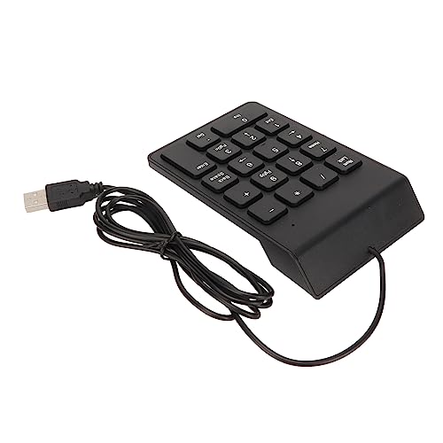 SOCOCO 有線テンキーパッド 18 キー USB プラグアンドプレイ 人間工学に基づいたデザイン 静かなタイピング ミニ ポータブル 4.2 フィートのケーブル付き PC ラップトップ デスクト 財務データ入力用 (1個) SO2l1b9nyeir-11