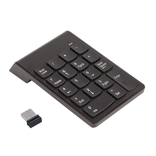 Pilipane ワイヤレステンキーパッド 18 キー、2.4G ウルトラスリムミニ USB レシーバー、オートスリープモード、効率的な数字入力 Pilipane21tgaeywkm
