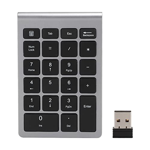 Ailgely RF304 22キーテンキーパッド USB 2.4G ミニキーボード レシーバー付き シルバー ブラック アイアン グレー ローズゴールド XP Vista 7/8/10ユーザーに最適 (アイアングレー) Ailgely3x65ki4msz-12