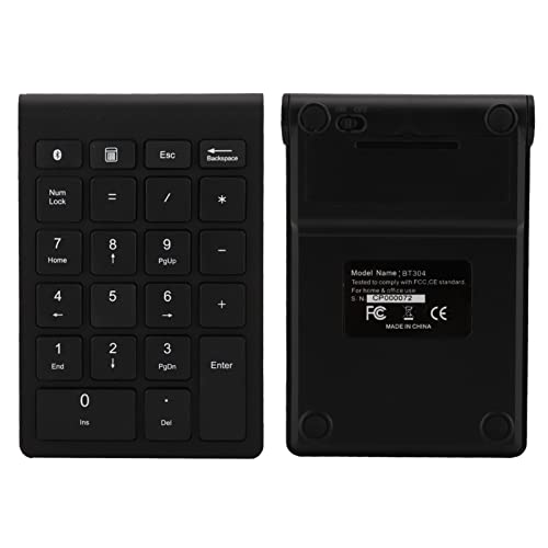 Pissente Wireless5.0 ミニキーボード、人間工学に基づいたデザイン、22キーテンキーパッド、バッテリー寿命80時間、シザーフットキーキャップ(ブラック) Pissenteae385z4iys-11