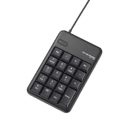 エレコム (4個まとめ売り) エレコム 2ポートUSB2.0HUB付USBテンキーボード TK-TCM012BK