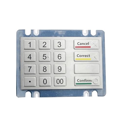 16 キー ボタン ATM タイプ高耐久 IK07 破壊行為耐性および防水 IP65 金属テンキーパッド(USB,Layout 1) LRHDFFAAJ-610F577A
