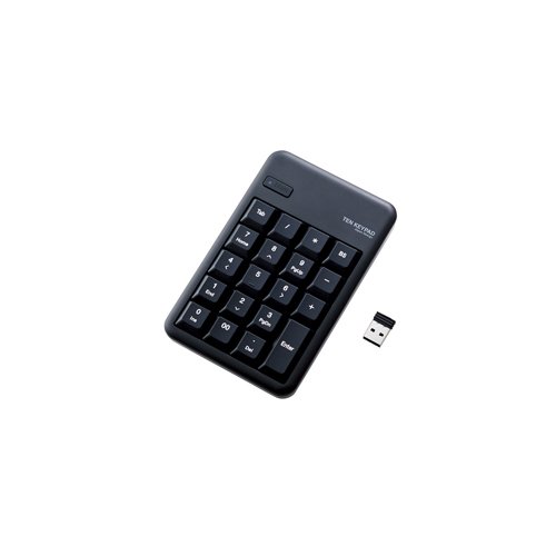 エレコム (6個まとめ売り) エレコム ワイヤレステンキーボード Mサイズ メンブレン 高耐久 ブラック TK-TDM017BK