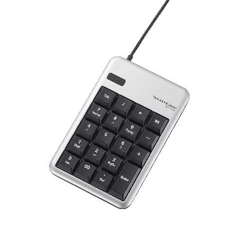 エレコム (2個まとめ売り) エレコム 2ポートUSB2.0HUB付USBテンキーボード TK-TCM012SV