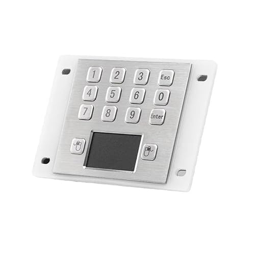 IP65 防水 12 キー頑丈な金属製テンキーパッド、過酷な環境用タッチパッド内蔵