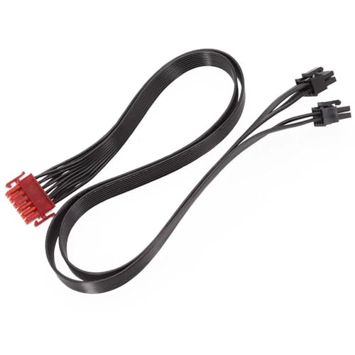 GMBYLBY 高電流600W 12ピンダブル8ピンGPUケーブルブラック30cmコンピューター配線PC用人間工学に基づいたGPUコネクタ