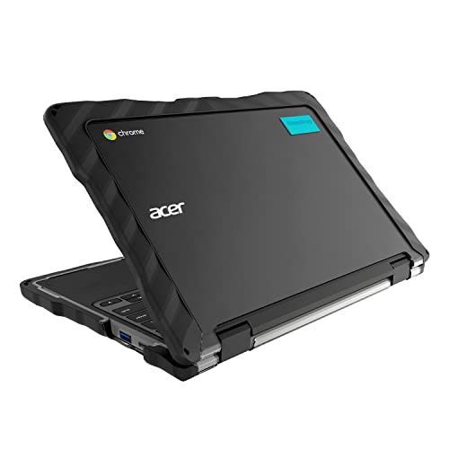 Gumdrop DropTech カスタムケース Acer Chromebook 311 (C721) クラムシェル - 落下試験済みの保護 側面のゴム引き糸 シームレスなアセットタグ付け 学校や職場でのスナップイン取り付け - ブラック 01C001E01-0