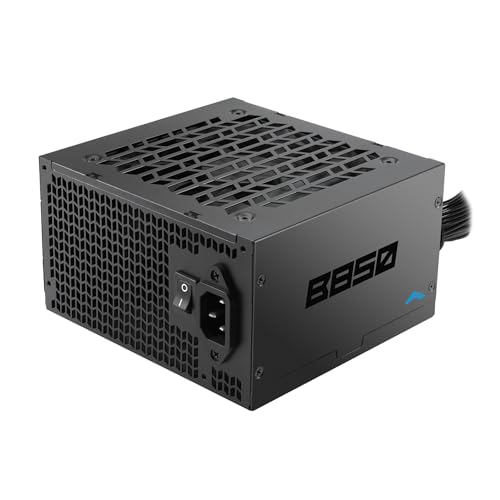 SAMA 850W ATX 3.1電源、80+ブロンズ認証、PCIe 5.1 450Wサポート、非モジュラー、120mm静音温度制御ファン、アクティブPFC、ゲーミングPC/ワークステーション用3年保証 EPS-850-1BA3