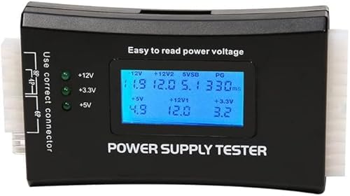 BUBUCAM PC電源診断LCDコンピュータテストデバイス コンピュータ20/24 4/6/8ピン供給テスター SATA、IDE、HDD、ATX、ITX、Byiプラグ用 WU0037