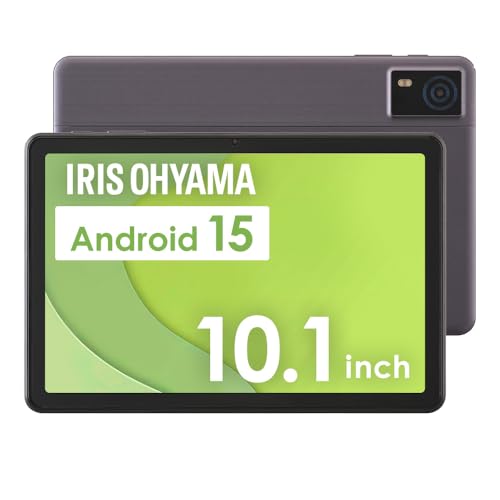 IRIS OHYAMA アイリスオーヤマ タブレット 10.1インチ 大画面 ディスプレイ Android 15 64GB 保護フィルム付き Type-C対応 CPU RK3562 メモリ 3GB+6GB 5000mAh Wi-Fiモデル LUCA TA10E1W63-V1H ブラック