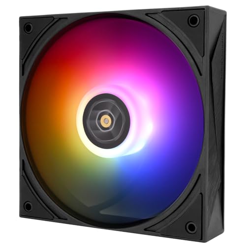 THERMALRIGHT TL-H12-X28-S 120mm CPU放熱ファン、特製28 mm厚さ、PWMインテリジェント温度制御、均衡性能放熱騒音低減、2150 RPM高回転速度、黒ARGB照明効果のシャーシファン、コンピュータシャーシ放熱に適用