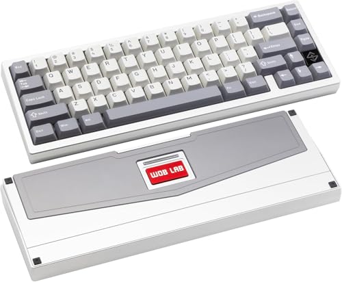 ROTISNAR WOBKEY ZEN 65 ゲーミングキーボード クイックリリース 無線 ワイヤレス 65% メカニカルキーボード 3WAY接続モード対応 Bluetooth/2.4G/USB-C ARGB ホットスワップ可能 ガスケットマウント RGBバックライト 240g真鍮ウェイト内蔵 CNCフルアルミ筐体 Mac/Windows用(ライトシルバー)