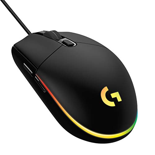 Logicool G ゲーミングマウス G203 有線 ゲーミング マウス USB 接続 G203-BK 軽量 85g LIGHTSYNC RGB 6個プログラムボタン ブラック PC windows mac 国内正規品 【 ファイナルファンタジー XIV 推奨モデル 】