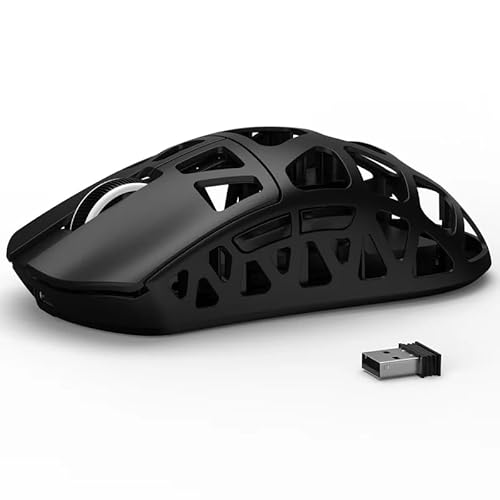 ATTACK SHARK R3 ゲーミングマウス 高耐久マグネシウム合金シェル ワイヤレス 46g超軽量 8Kポーリングレート 26000DPI 低遅延 2.4G/Bluetooth/USB有線 コイルケーブル付き 急速充電 PC PS5 Xbox Series X|S技適取得済み（ブラック）