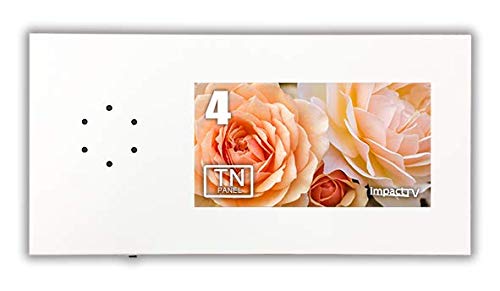 impactTV SlimPOP4WB MP043 4インチ メモリー内蔵型 電子POP 取付金具付き 店頭販促 ディスプレイ 業務用 紙製 小型デジタルサイネージ 4型 白 6ヶ月間無償保証