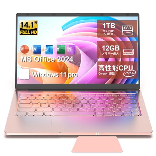 VETESA ノートパソコン Office 2024搭載 14Q8ROSE128VS