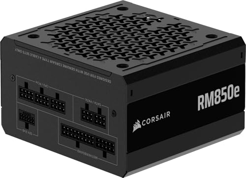【並行輸入品】 CORSAIR RM850e (2025) Fully Modular Low-Noise ATX Power Supply with 12V-2x6 Cable - ATX 3.1 ＆ PCIe 5.1 Compliant, Cybenetics Gold