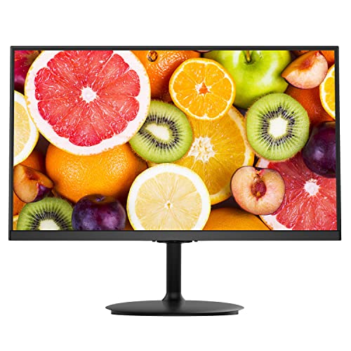 Fiodio 22インチ 75Hz 1920 x 1080p フルHDフラットコンピューターモニター HDMI VGAポート付き 傾き調整可能 ホームオフィスおよびゲーム用LEDモニター (HDMIケーブル付属) 22D2F