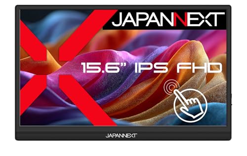 JAPANNEXT 【Amazon.co.jp限定】 JAPANNEXT 15.6インチ IPSパネル搭載 10点マルチタッチ対応 フルHD(1920x1080)解像度 モバイルモニター JN-MD-i156F-T-LE miniHDMI USB-C キックスタンド搭載 プラスチック筐体 【2年保証】