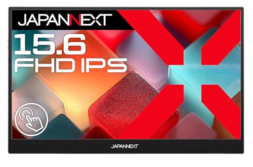 JAPANNEXT 15.6インチ IPSパネル搭載 10点マルチタッチ対応 フルHD(1920x1080)解像度 モバイルモニター JN-MD-IPS156F-T miniHDMI USB-C 自立式キックスタンド搭載 【2年保証】