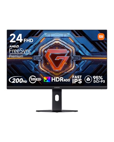 xiaomi ゲーミングモニター G24i 2026 23.8インチディスプレイ Fast IPS LCD 1msGTG高速応答 200Hz FreeSyncティアリング防止 sRGB99% HDR 低ブルーライト設計 Full HD 1920x1080 チルト調整 VESAマウント対応 DPポート HDMIポート オーディオポート DC入力電源ポート ELA6372JP