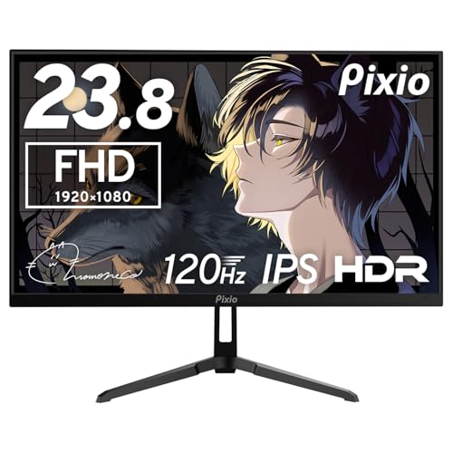 Pixio PX246 Wave ゲーミングモニター 23.8インチ 黒 ブラック FHD 120Hz IPS ピクシオ HDMI VGA 4ms PS5