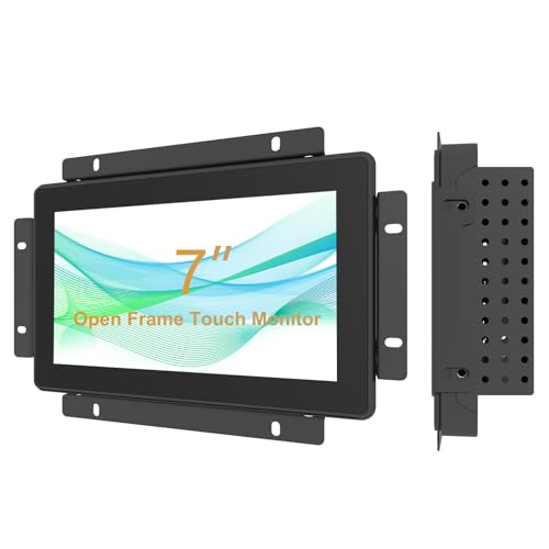 Senisway 7インチ産業用タッチモニター 10ポイント埋め込みオープンフレームモニター 1024 x 600 @ 60Hz TFT LCD キオスク、ATM、自動販売機に最適 S-070CX-1