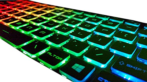 Sierra Blackmon MSI GE62 GS60 GS70 GS72 GE72 GT72 MS-1772シリーズ用 ブラック フレームレス カラフル バックライト付き USレイアウト ノートブック キーボード