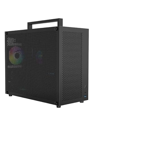 互換性があるミッドタワーゲーミング に対応、24.5*24.5cm MATX ITX メインボード SFX ATX パワー 135mm エアクーラー 180mm 水冷に適合(S5 MAX Black Mesh) CICEUNBOB-D84D7FE1