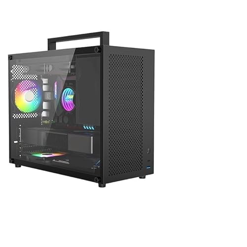 互換性があるミッドタワーゲーミング に対応、24.5*24.5cm MATX ITX メインボード SFX ATX パワー 135mm エアクーラー 180mm 水冷に適合(S5 MAX Black) CICEUNBOB-013D2210