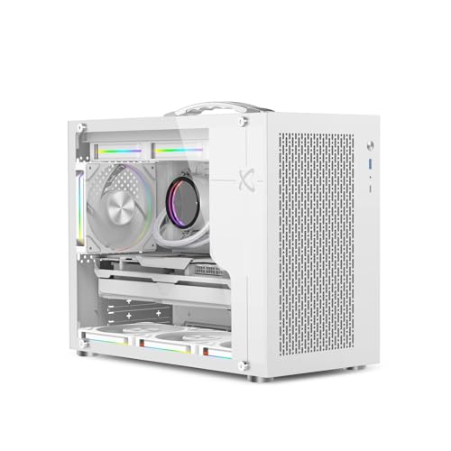 RXJSTBX 互換性がありますパワートレインに対応 - X-Gamerx X100 Pro 、透明サイド、240 水冷 TYPE-C ポータブル M-ATX/ITX ハンドヘルド シャーシ(X100 PRO White)