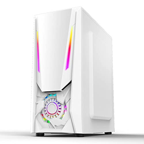 XiaomeiHan ミドルタワー ATX PCゲーマーキャビネットファン水冷フロントI/O USB3強化フルサイド浸透 強冷却 ミドルタワー (White)