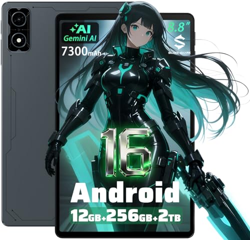 Black Shark ゲーミングタブレット 8.8インチ Android 16 ゲーム用 タブレット 12GB RAM 256GB ROM (2TB拡張) 8コア 2.5K 7300mAh大容量バッテリー Wi-Fi 6 持ち運び便利 通勤 通学 動画視聴 ゲーマー向け