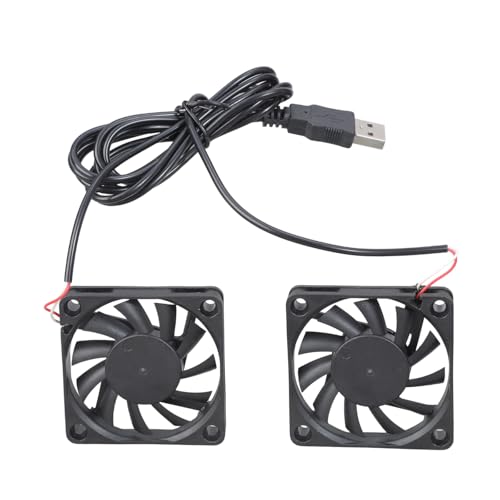 FLSINF ダブルUSBコンピューター冷却ファン5V 3000RPM 25DBAノイズ60x60x10mm CPUおよびエレクトロニクス冷却ロングブラシレス