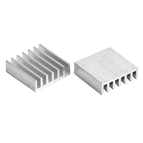 Ruilogod アルミニウムヒートシンク冷却フィンクーラー 20mm x 20mm x 6mm 10個 シルバートーン 14f1bd8e1c2f2543ad10a44e740cb9