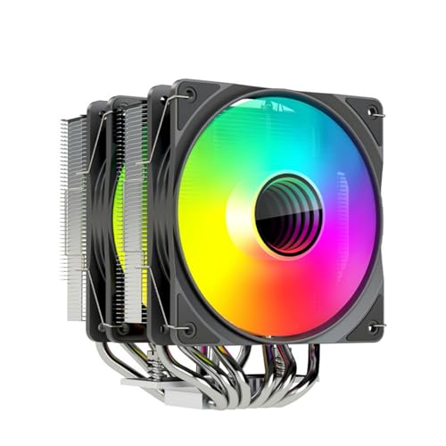 Milue コンパクトな 145 ミリメートル ARGB CPU エアクーラー 6 サーマルチューブ PWM インテリジェントファン制御ゲーム PC およびワークステーション用ヒートパイプクーラー