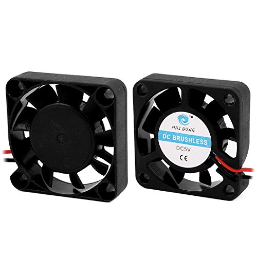 Aexit 2本40 x 40 x 10 mm 5V 0.14 DC DCヒートシンクサイレント冷却ケースファンブラック(2Pcs 40 x 40 x 10mm 5V0.14A DC radiateur silencieux ventilateur noir