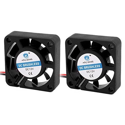 Aexit 2本40 x 40 x 10 mm 12 V 0.07 A DCブラシレスヒートシンク/抽出ファン冷却ケースファンブラック(2Pcs 40 x 40 x 10mm 12V 0.07A CC radiateur sans brosse/ventilateur extracteur ventilateur de refroidissement noir